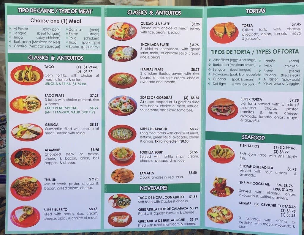 Here is the menu. You can see there is a lot of variety and prices are very affordable