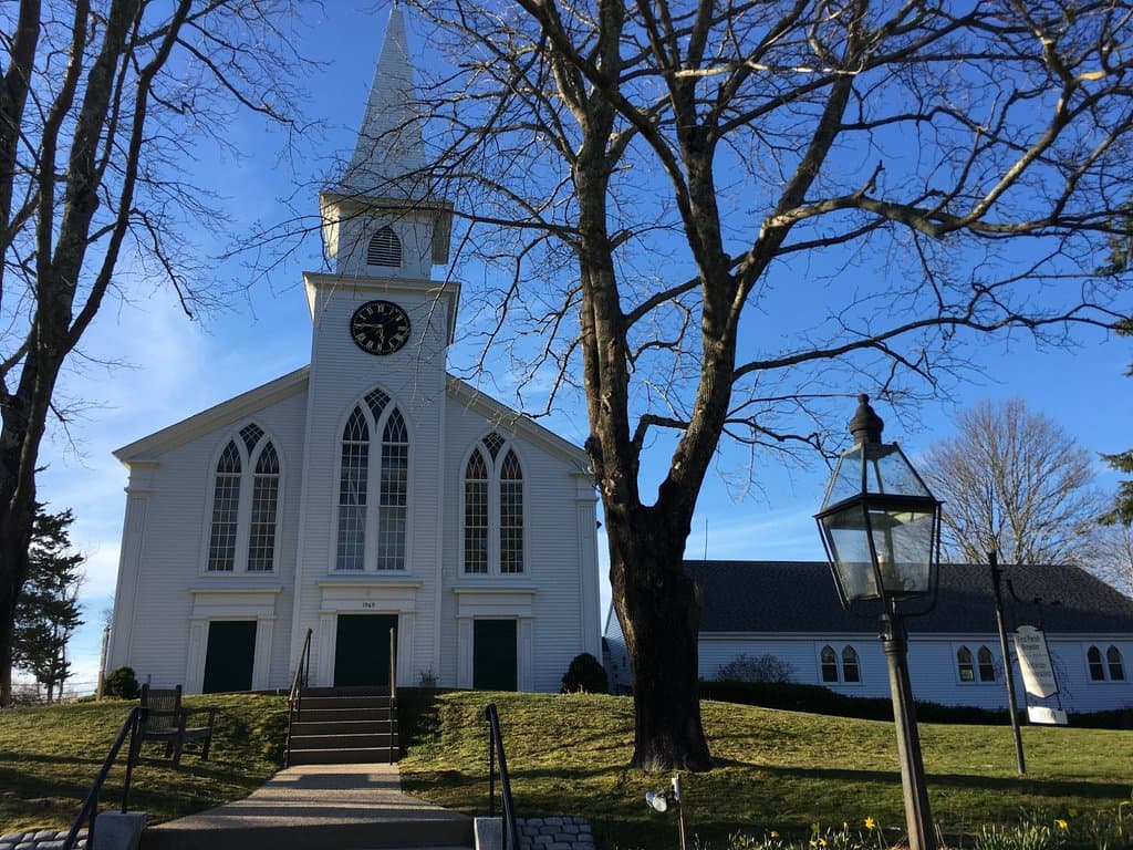 View from sidewalk