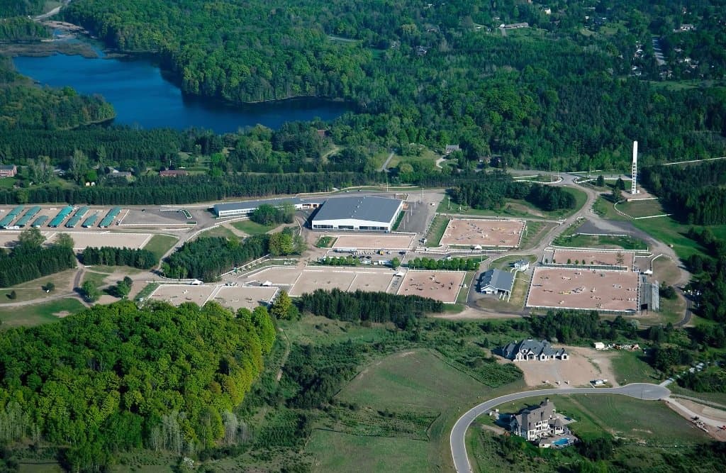 Birds-eye view of Caledon Equestrian Park