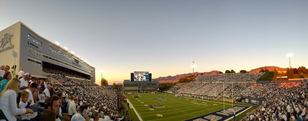 View during Utah State football game