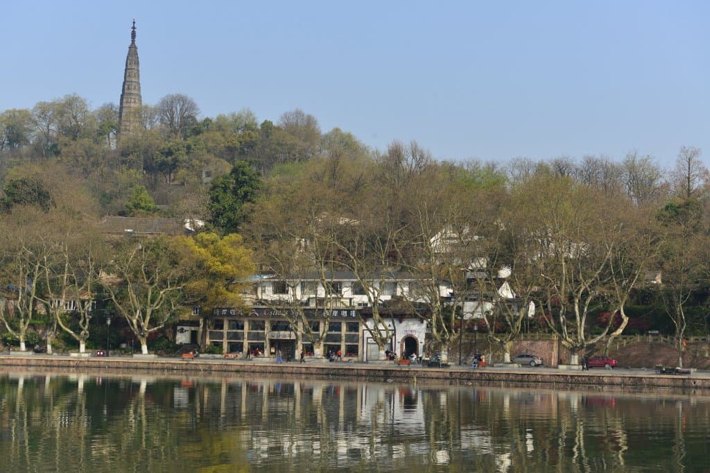 View of Baochu Pagoda from Bai Causeway
