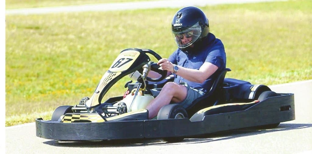 In action on the track