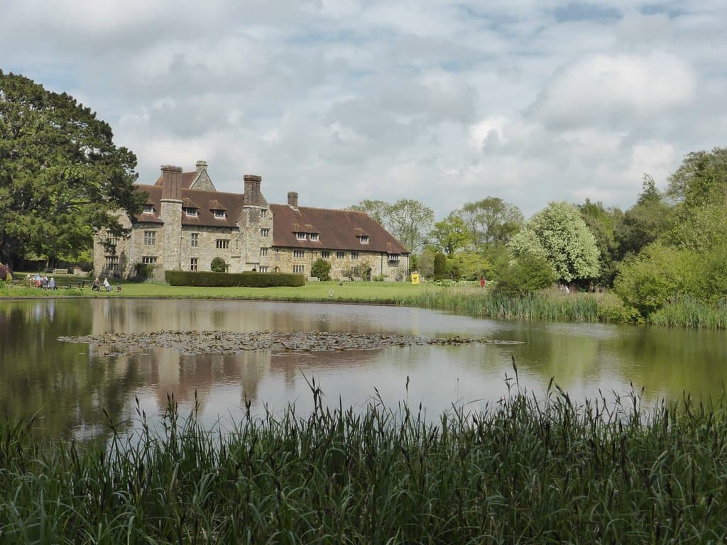 This is a view of the priory from the Moat Walk