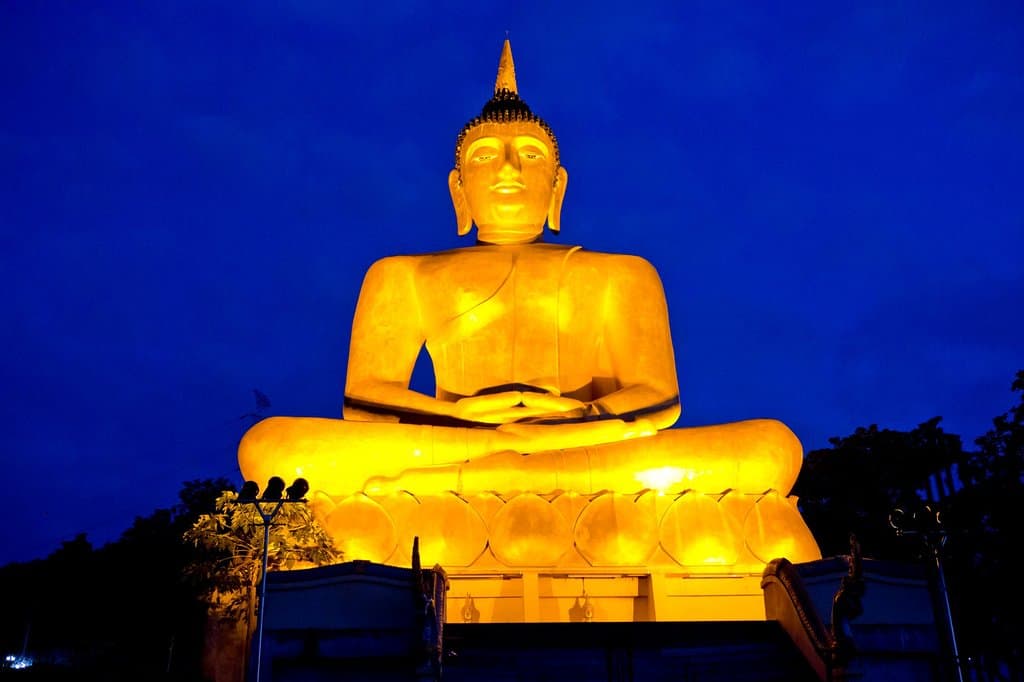 The Golden Buddha at dusk