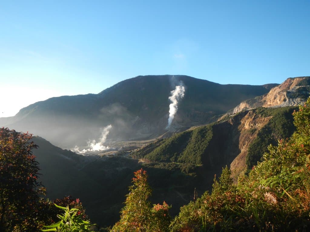Mount Papandayan from Gubber Hood Track. Mount Papandayan located in Garut West Java 