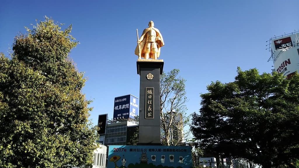 Nobunaga Golden Statue JR Gifu Station