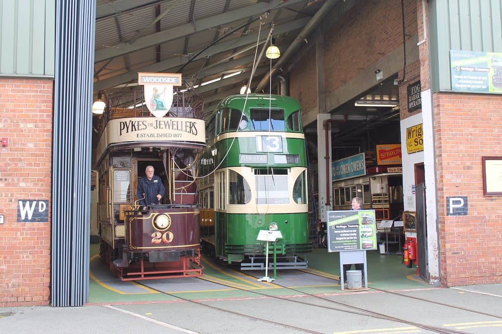 Birkenhead 20 & Liverpool 245 at the depot entrance. 