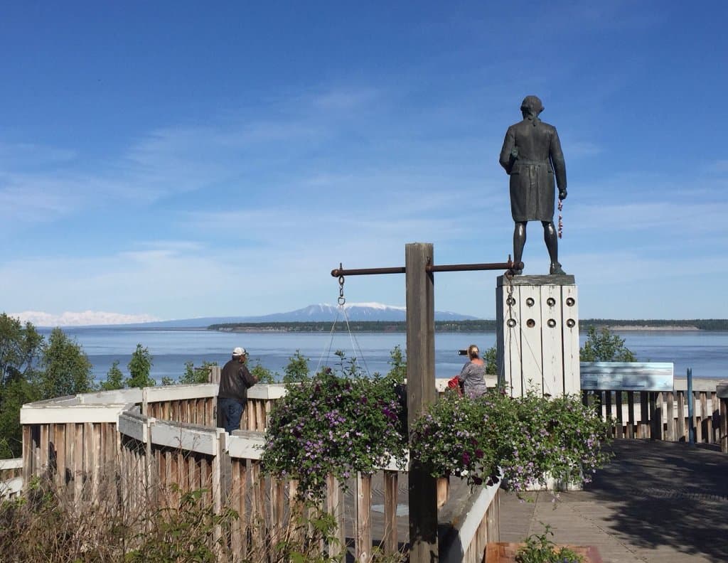 View toward Inlet with Cook's statue