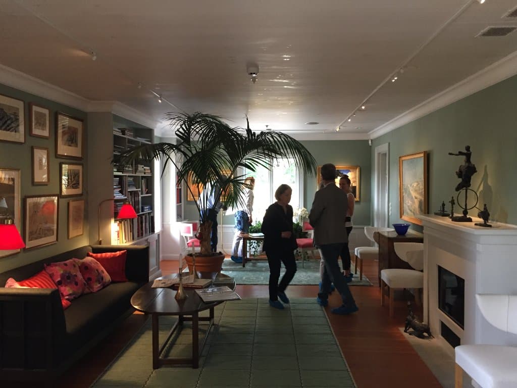 Interior view of Sven-Harry's replicated home, on the rooftop of the museum.