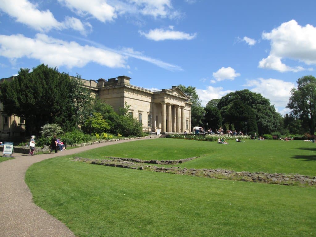 View of museum from abbey ruins
