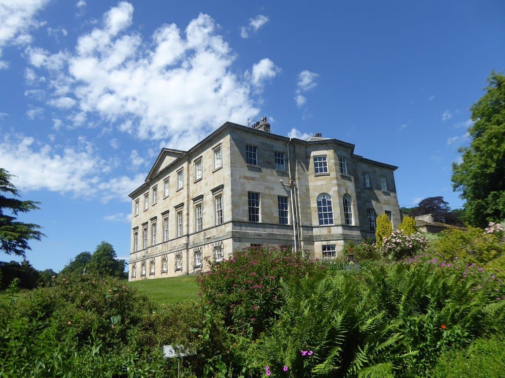 A view of the Hall from the beautiful garden walk