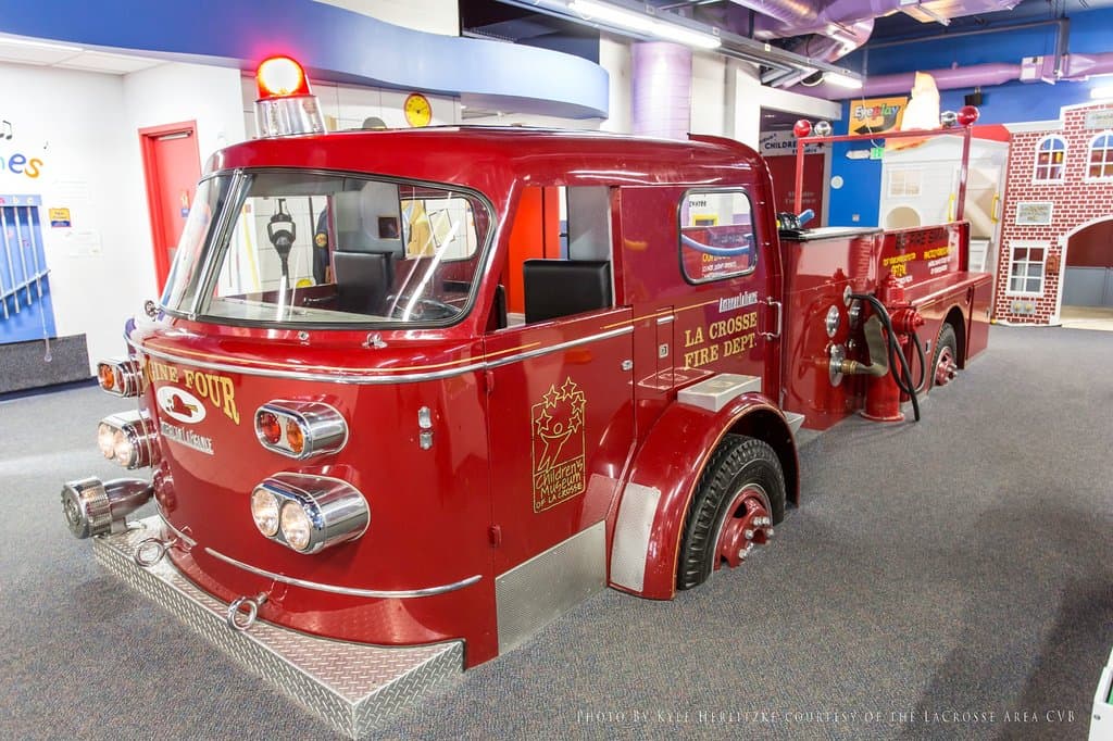 A real fire engine offers opportunities for pretend play and safety preparation