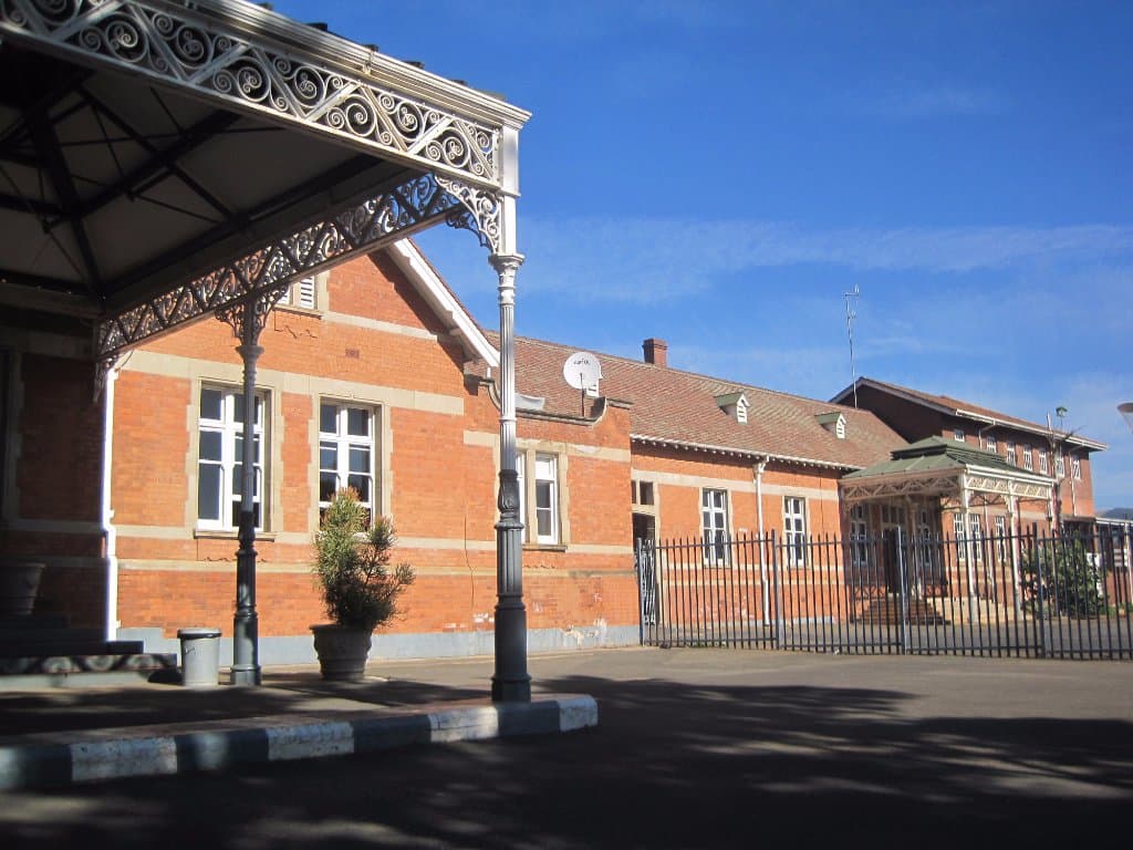 Exterior of PMB train station building