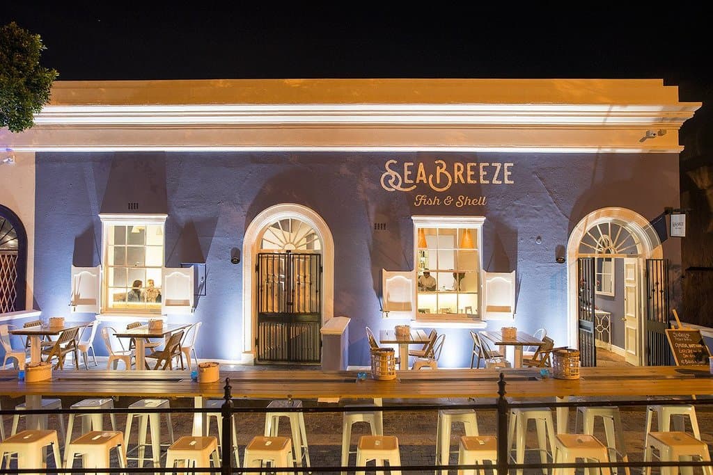 The outside terrace is perfect for a sunny afternoon