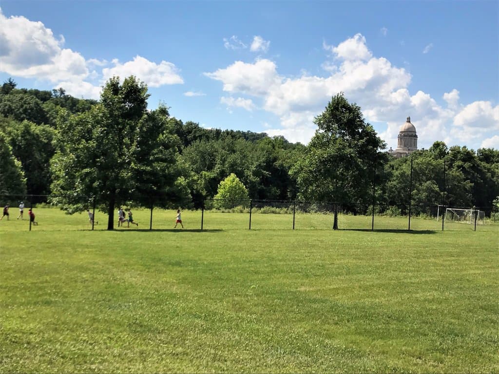 Fields being used for Ultimate Frisbee practice