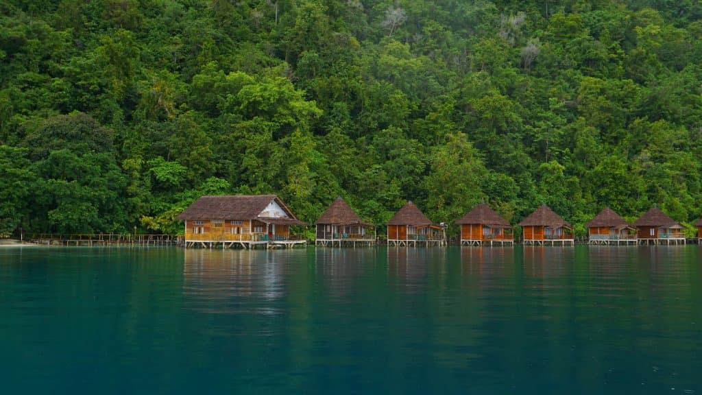 The Ora Resort Eco beach, captured from the boat.