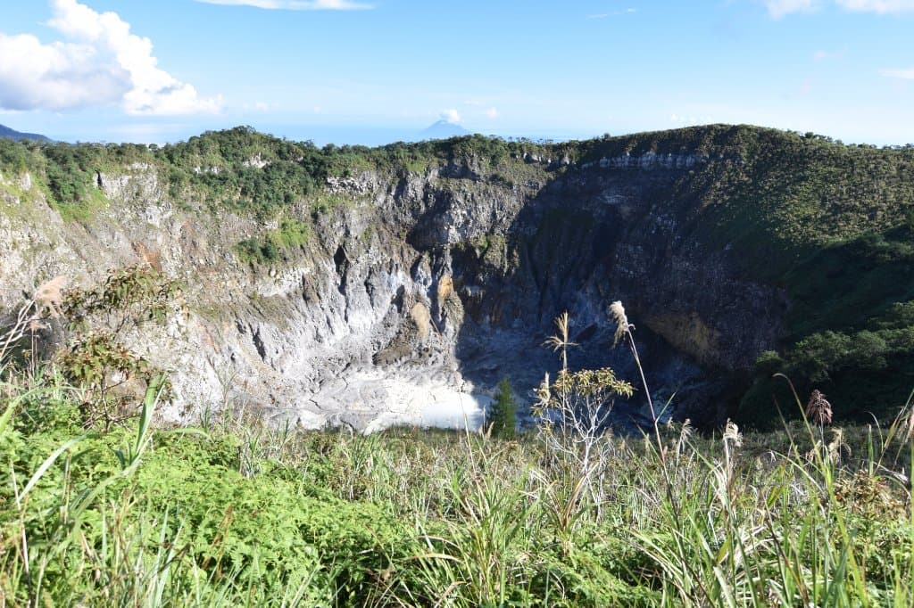 The crater.