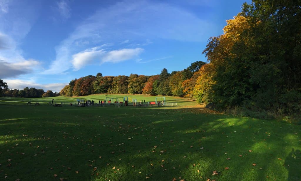 A view of the park from thecanal