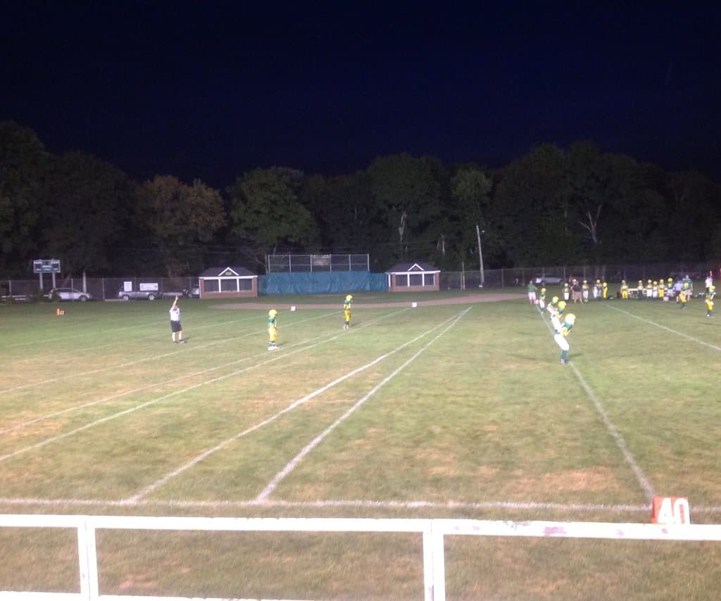 Football under the lights.