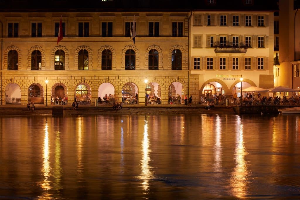 Sommerabend in der Rathaus Brauerei Luzern 