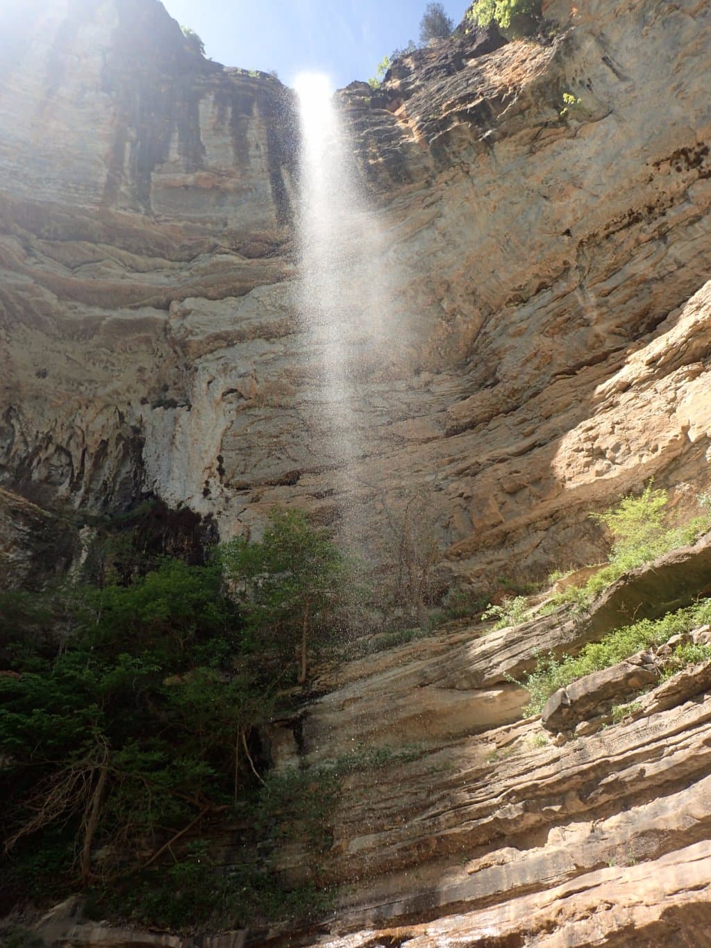 Great geology striations at the falls.
