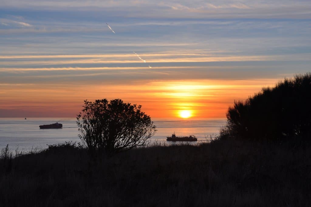 Cap de la Hêve avec vue sur le coucher de soleil