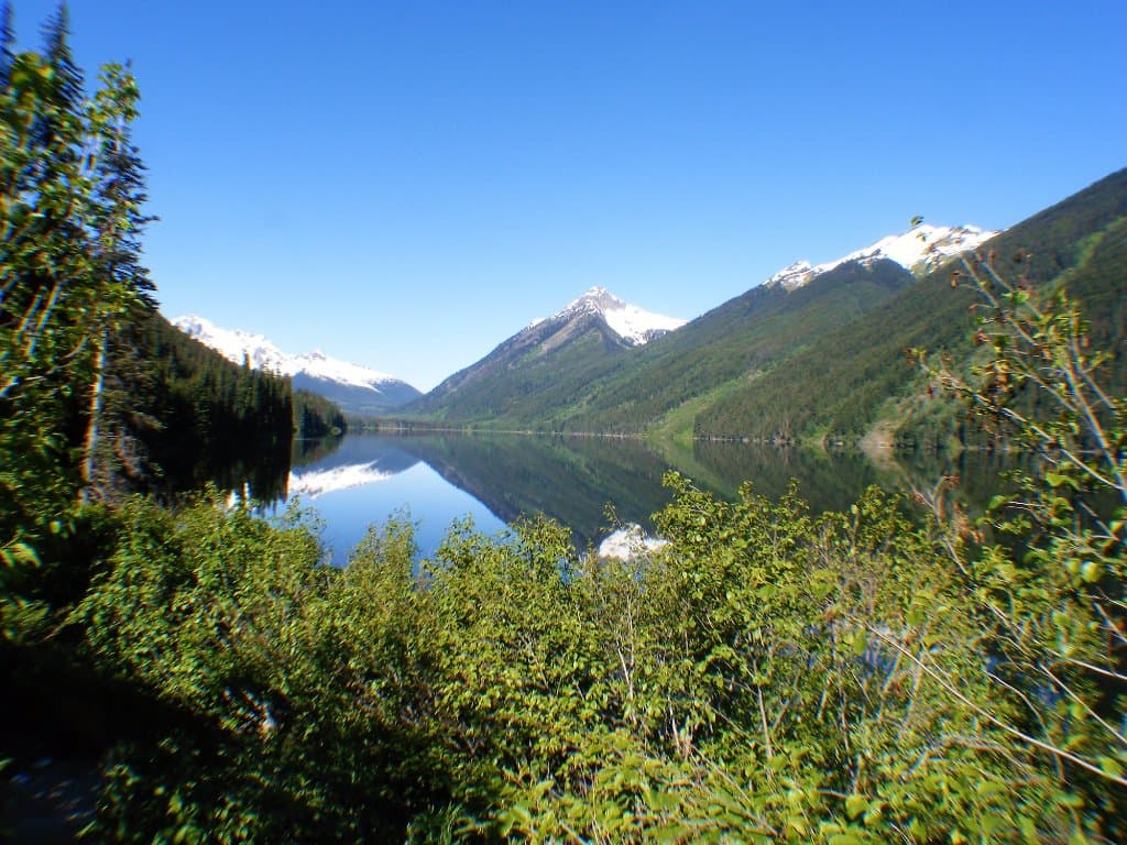 Mountain Reflections in the Lake.