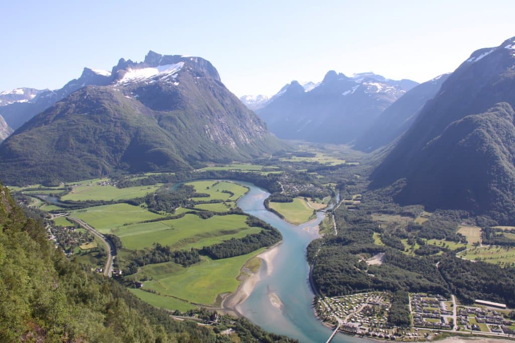 View from the side of the mountain