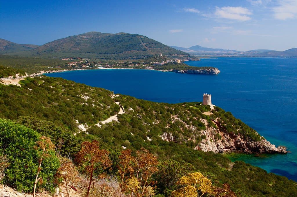 the beautiful bay of " Punta Giglio " as seen on your way back from Capo Caccia Vertical Cliffs