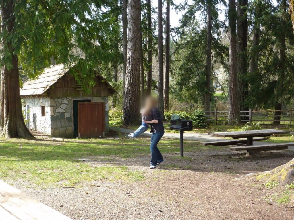 Crescent Creek Park picnic area and restrooms.