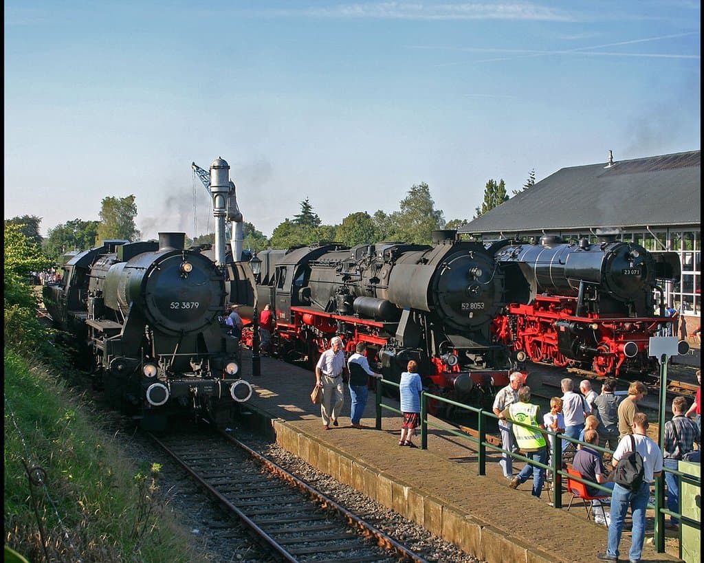 Vele grote stoomlocomotieven zijn te bewonderen bij de VSM