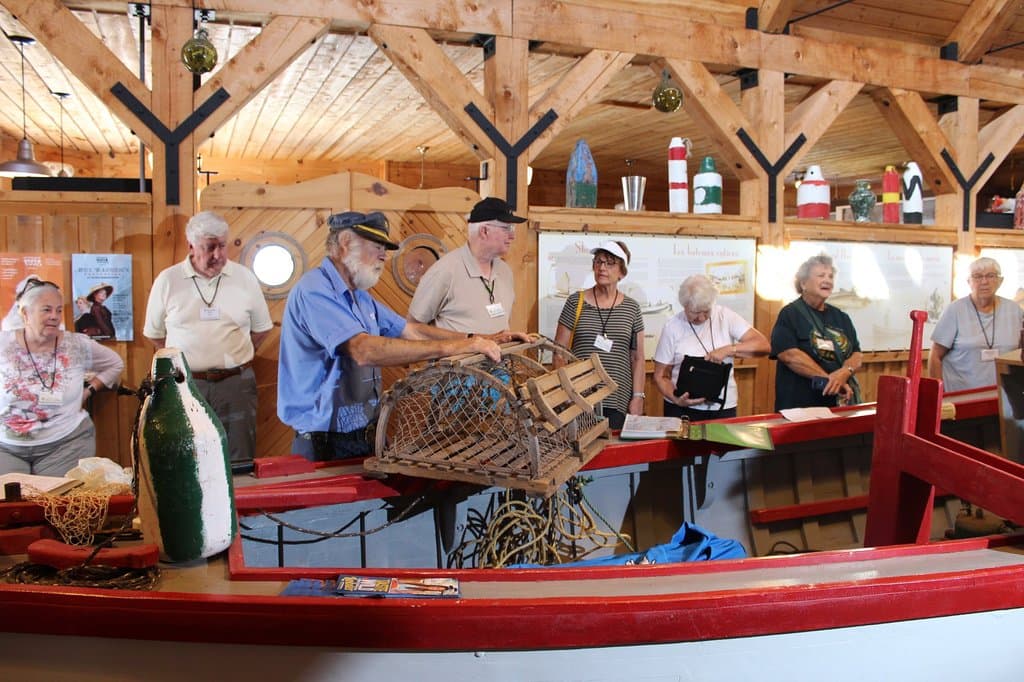 The bearded fisherman explaining lobster traps.