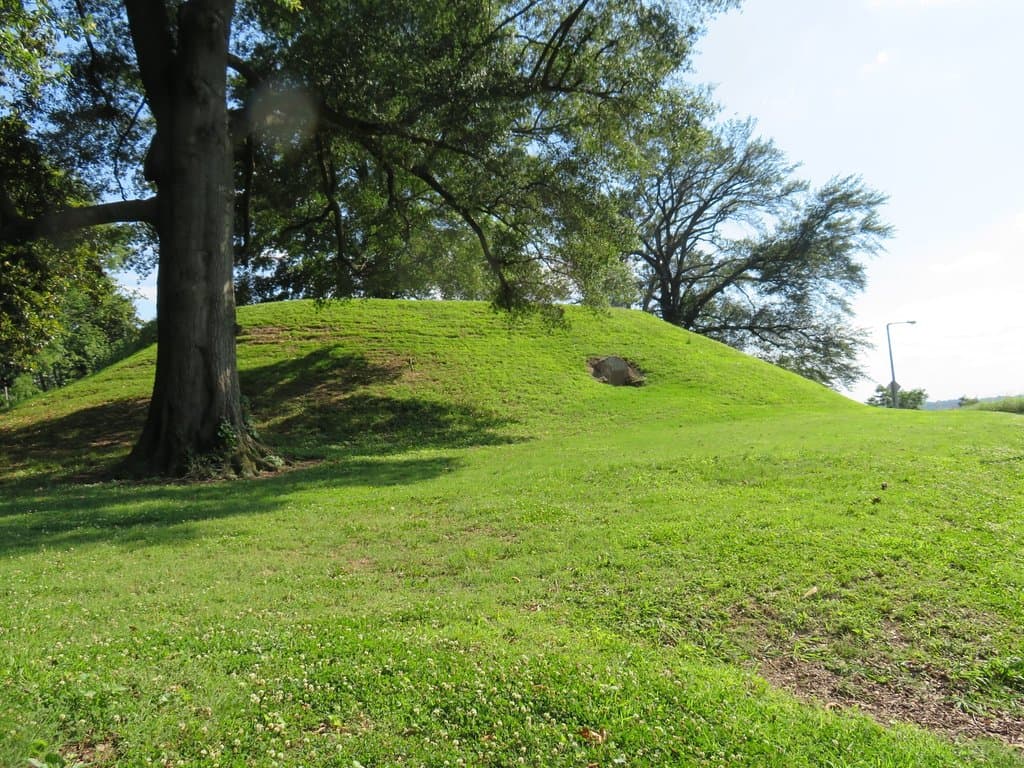 an Indian mound at the park