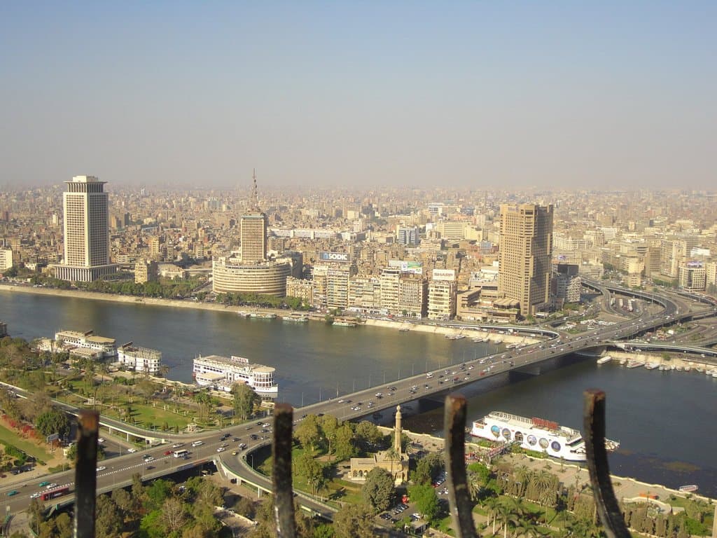Deslumbrante la vista desde la Cairo Tower y el Ramses Hilton