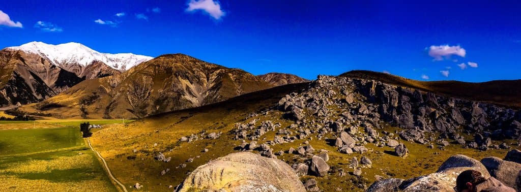 looking down from the hill