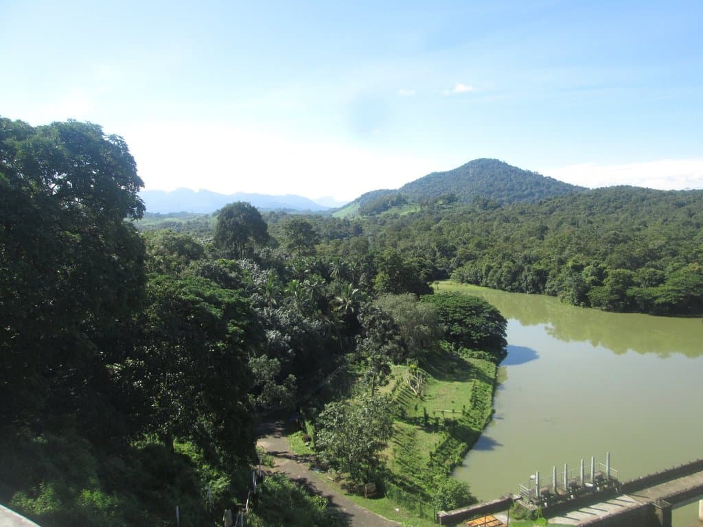 Reservoir of the Thenmala dam