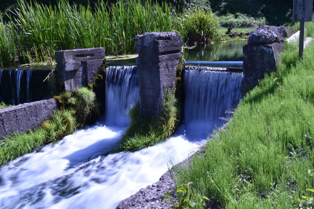 毎分45トンの湧水