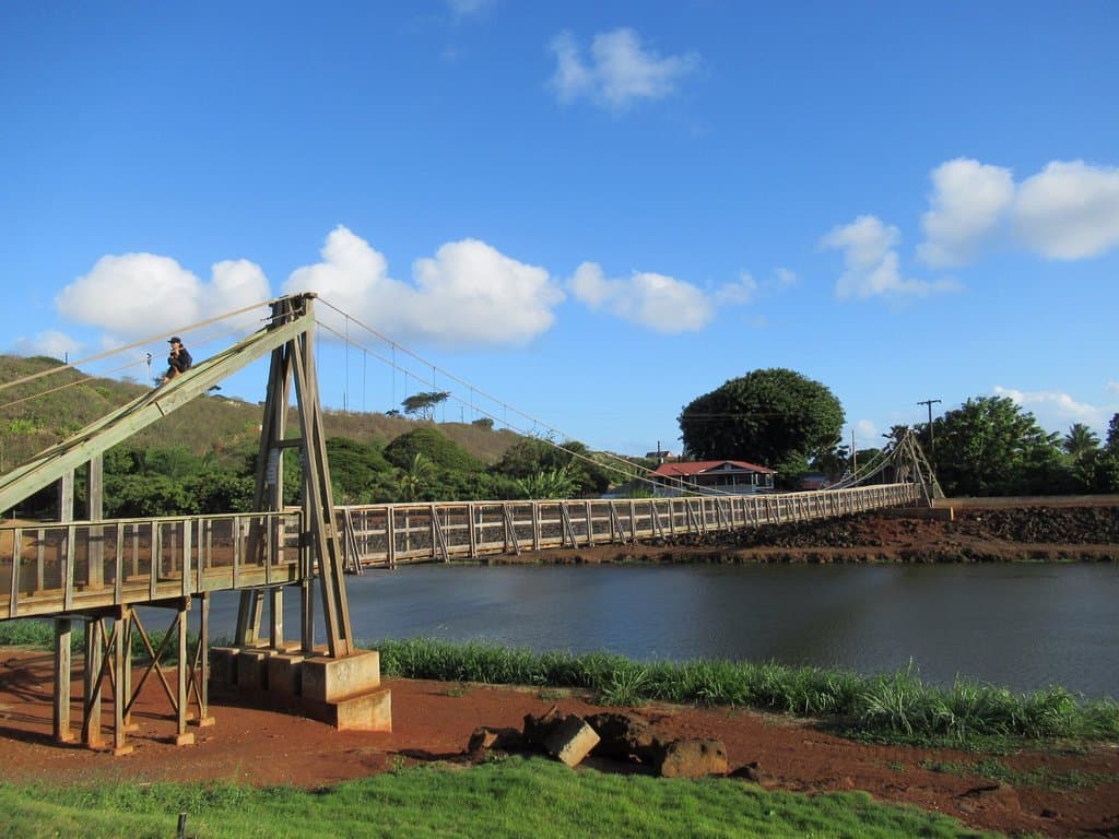 The Hanapepe hanging bridge