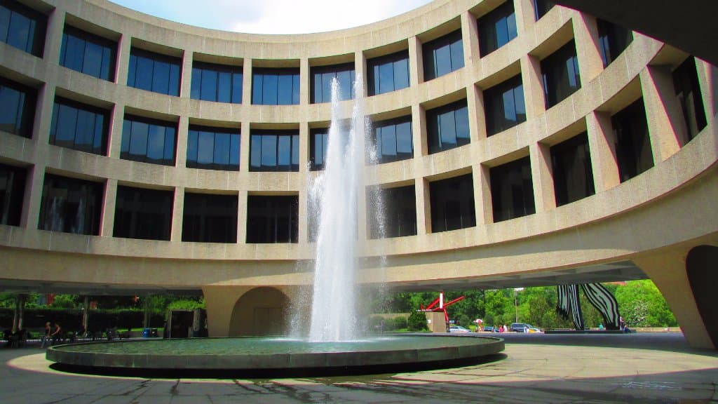 Fountain at the centre