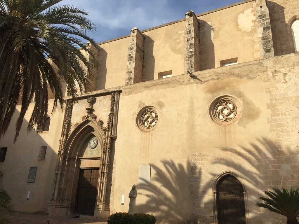 In the courtyard