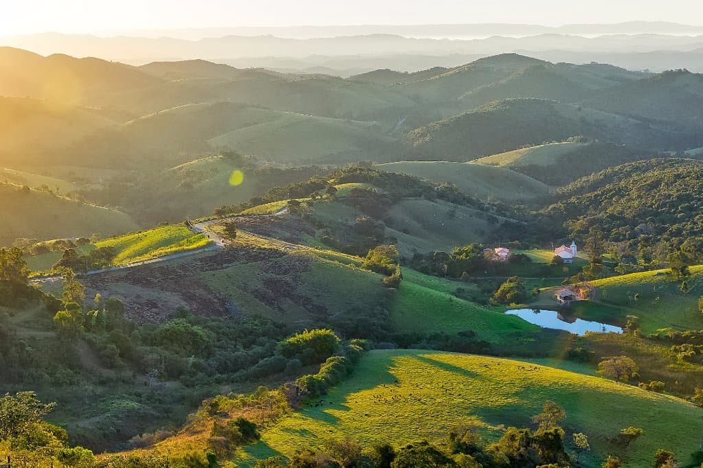 Por do sol visto do deck