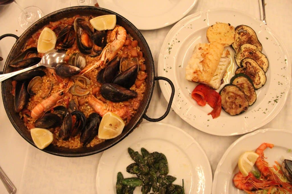 paella and cod