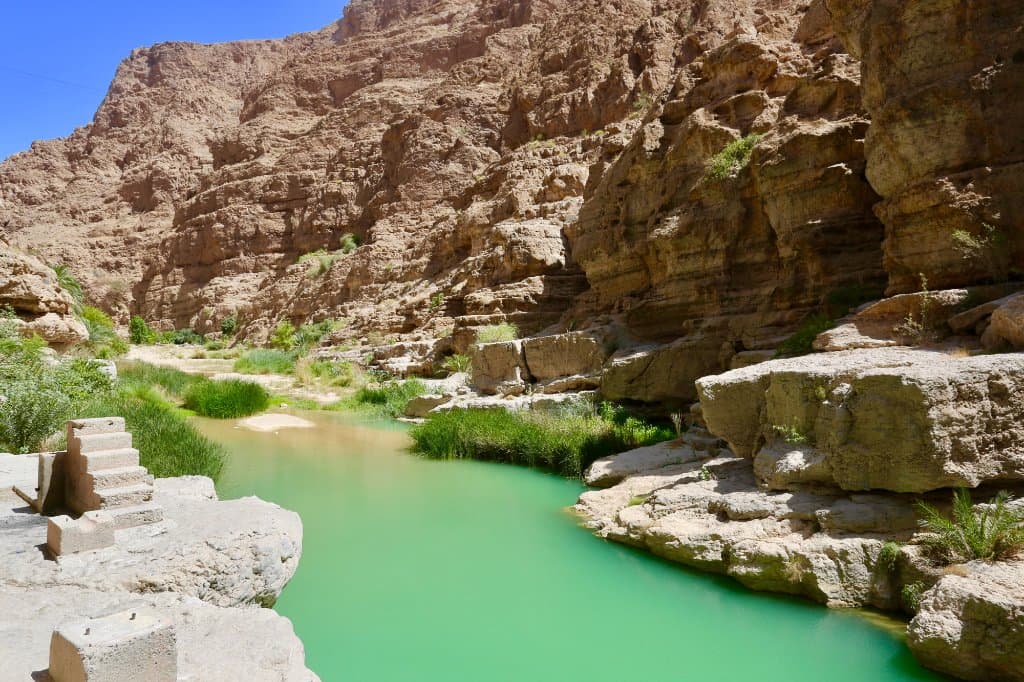 Wadi shab swimming hole