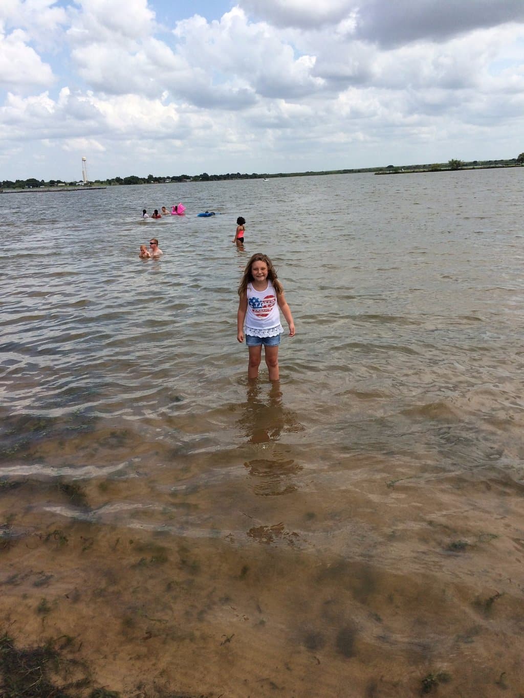 Large shallow water wading and swimming area