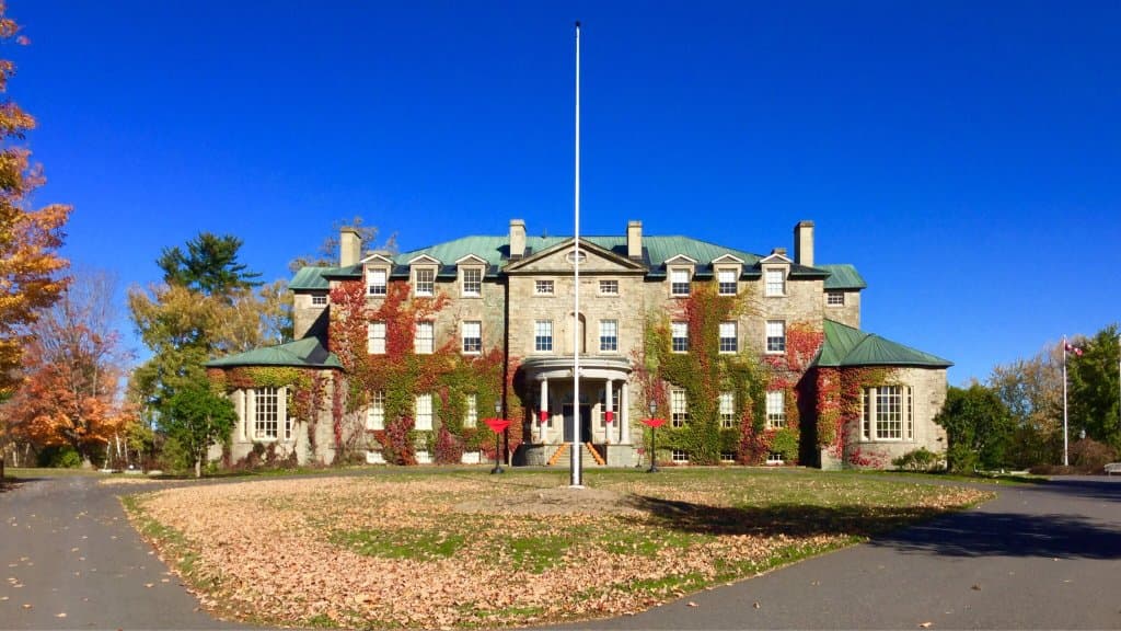 Government House is spectacular in the autumn! Vibrant trees and deep blue skies!