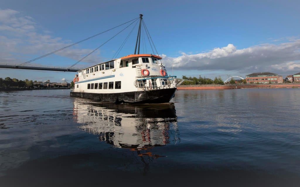 Teesside Princess returning from the Tees Barrage after a daytime cruise