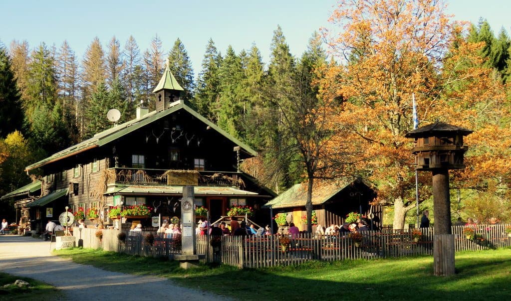 Das Ausflugslokal Schwellhäusel / Trifter Klause im Watzlik-Hain Urwald