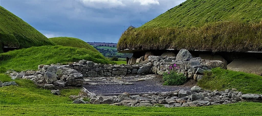 The foundation for a later building at Knowth