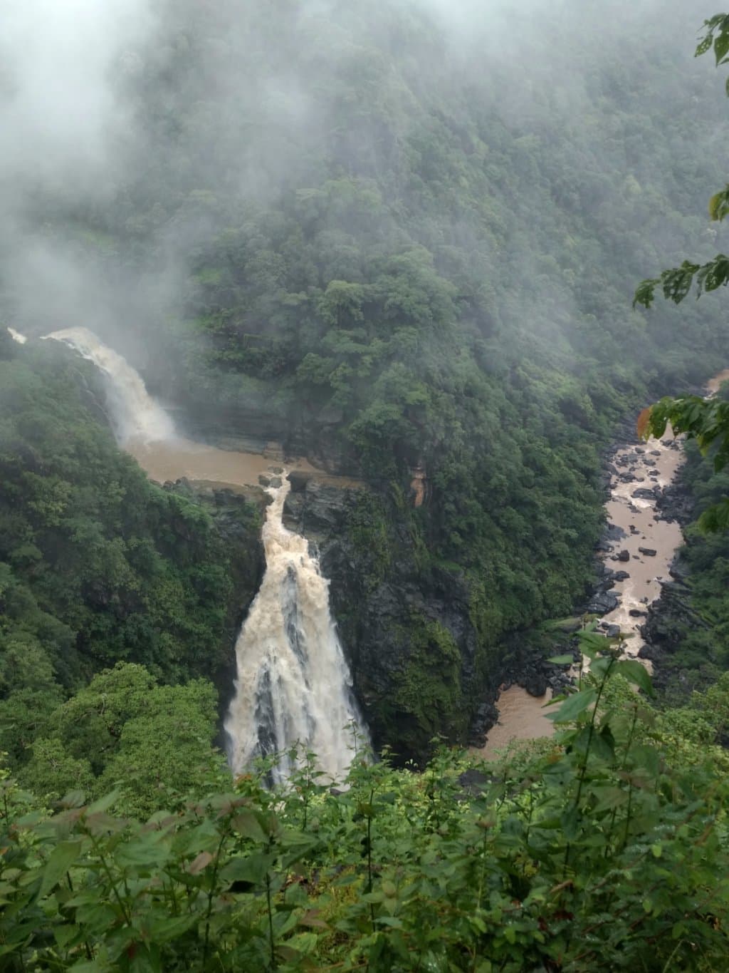 The full view of the falls