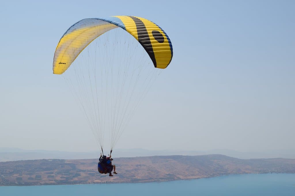 Tandem flight by the Sea of Gelilee